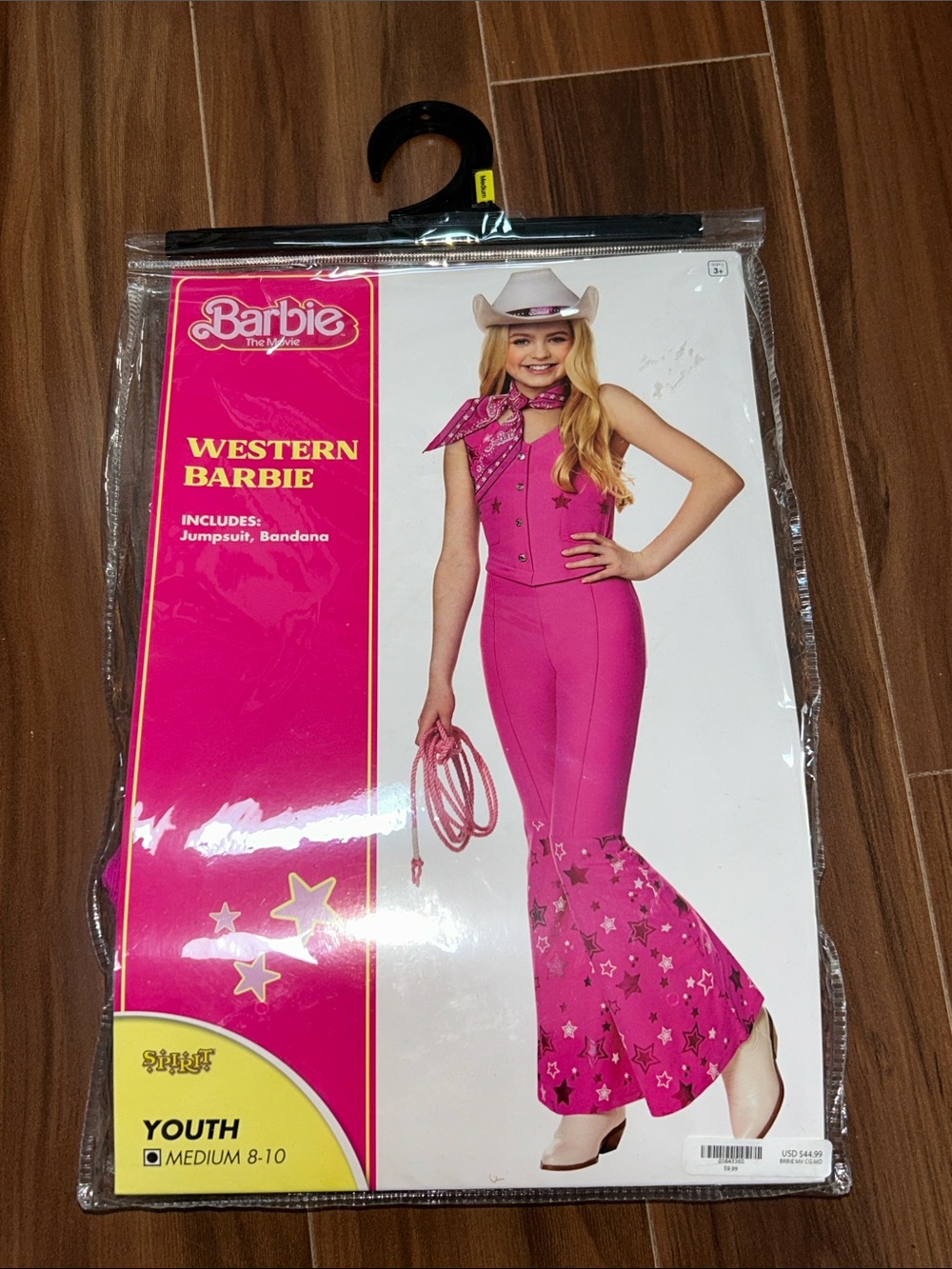 Youth medium Barbie cowgirl costume